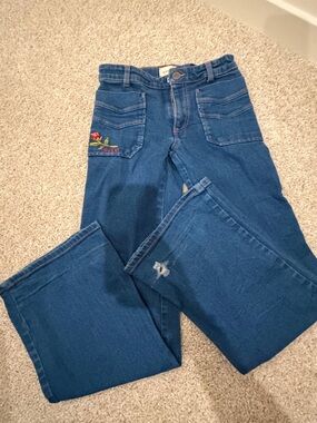 Gucci Blue Denim Jeans with Orange Stitching